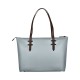 Сумка VICTORINOX Victoria Deluxe Business Tote, серо-синяя, нейлон/кожа, 47x15x31 см, 16 л