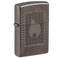 Зажигалка ZIPPO Armor® с покрытием Black Ice®, латунь/сталь, чёрная, 29x10x60 мм