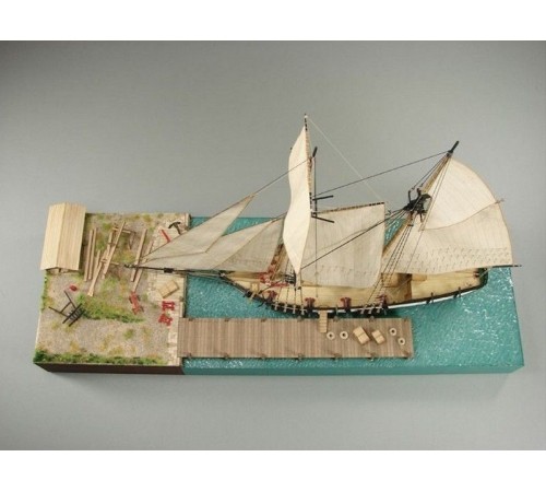Сборная картонная модель Shipyard балтиморский клипер Berbice в верфи Quay-Portt 1780 г (№38), 1/96
