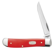Нож перочинный ZIPPO Red Synthetic Mini Trapper, 89 мм, красный + ЗАЖИГАЛКА ZIPPO 207