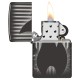 Зажигалка ZIPPO Classic с покрытием High Polish Black, латунь/сталь, черная, глянцевая, 38x13x57 мм
