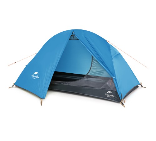 Палатка 1-местная Naturehike сверхлегкая + коврик NH18A095-D, 210T, голубой, 6975641886471