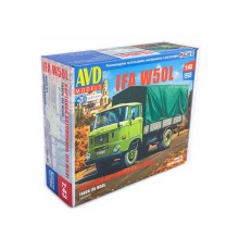 Сборная модель AVD IFA W50L бортовой с тентом, 1/43