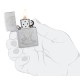 Зажигалка ZIPPO Vintage Dance с покрытием Satin Chrome, латунь/сталь, серебристая, 38x13x57 мм