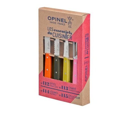 Набор ножей Opinel Less Essentieles, нержавеющая сталь, (4 шт./уп.), 001452