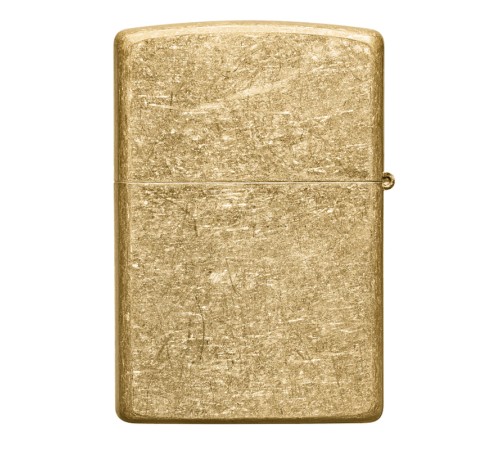 Зажигалка ZIPPO Classic с покрытием Tumbled Brass, латунь/сталь, золотистая, матовая, 38x13x57 мм