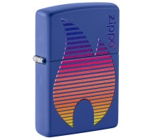 Зажигалка ZIPPO Classic с покрытием Royal Blue Matte, латунь/сталь, синяя, матовая, 38x13x57 мм
