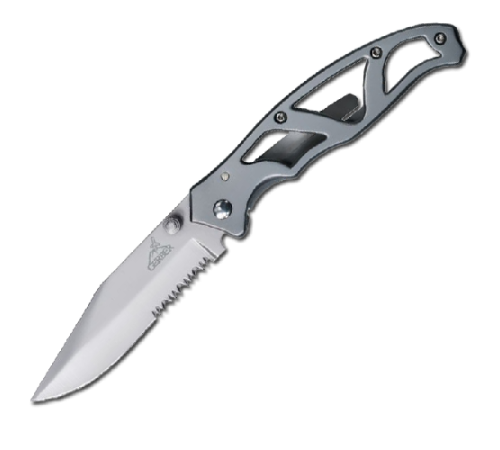 Нож Gerber Paraframe Pckt Folding 1 DP SE, серрейторное лезвие, блистер, (1013968), 22-48443