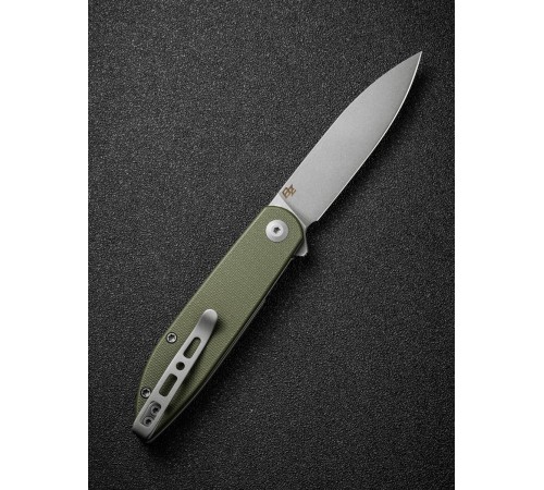 Складной нож SENCUT Bocll II D2 Steel Gray Stonewashed Handle G10 OD Green
