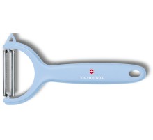 Нож для чистки томатов и киви VICTORINOX, двусторонее зубчатое лезвие, голубая рукоять