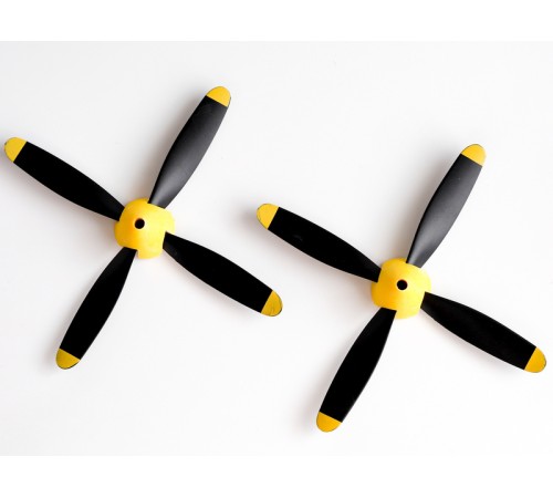 Четырёхлопастной пропеллер в сборе для самолета Volantex RC P51D, 2 комплекта