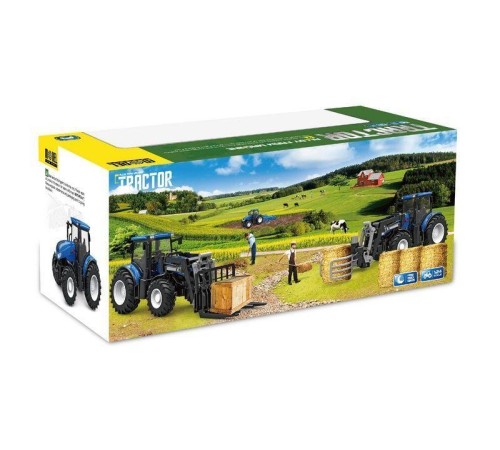 Р/У фермерский трактор Korody с вилочным погрузчиком, мет. кузов 1/24 2.4G 6CH RTR