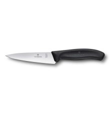 Нож разделочный VICTORINOX SwissClassic, 12 см, чёрный, в картонном блистере