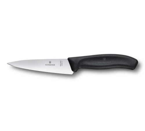 Нож разделочный VICTORINOX SwissClassic, 12 см, чёрный, в картонном блистере