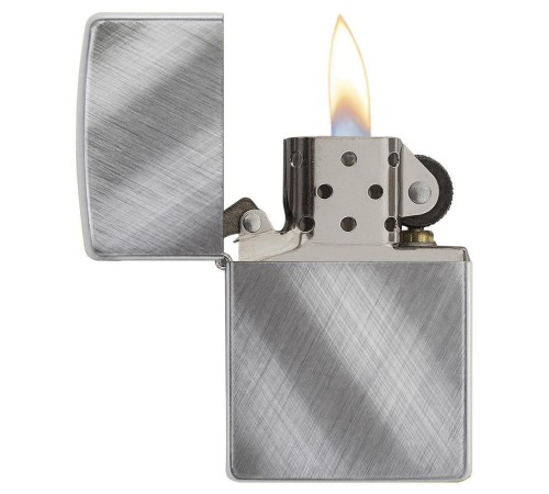 Зажигалка ZIPPO Classic с покрытием Brushed Chrome, латунь/сталь, серебристая, матовая, 38x13x57 мм