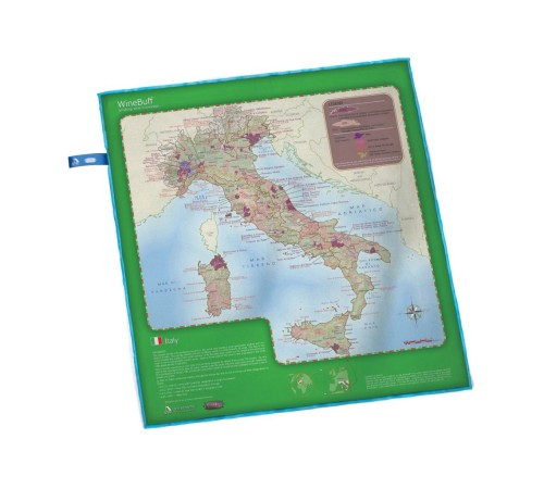 Салфетка из микрофибры для натирки стекла Soiree Home Italy Wine Map