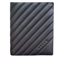 Кошелёк Cross Grabado, кожа наппа, фактурная, чёрный, 9,5 х 1 х 12 см