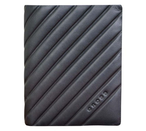 Кошелёк Cross Grabado, кожа наппа, фактурная, чёрный, 9,5 х 1 х 12 см
