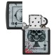 Зажигалка ZIPPO с покрытием Black Matte, латунь/сталь, черная, матовая, 38x13x57 мм