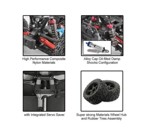 Радиоуправляемый монстр Remo Hobby MMAX Brushless (красный) 4WD 2.4G 1/10 RTR