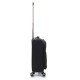Чемодан TORBER Nero, чёрный, переработанный ПЭТ, 40 х 20 х 55 см, 37 л