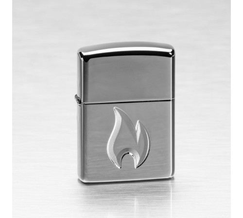 Зажигалка ZIPPO Armor™ с покрытием Black Ice®, латунь/сталь, чёрная, глянцевая, 38x13x57 мм