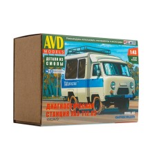 Сборная модель AVD Диагностическая станция УАЗ-Т12.02, 1/43
