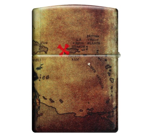 Зажигалка Zippo Pirate Ship с покрытием White Matte, латунь/сталь, белая, матовая, 38x13x57 мм