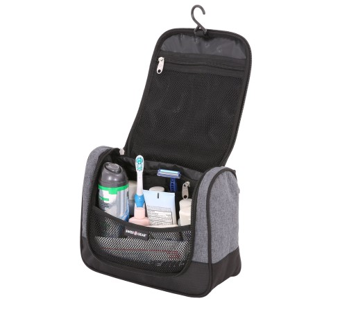 Несессер SWISSGEAR, серый, ткань Grey Heather/полиэстер 600D PU, 27 x 11 x 20 см