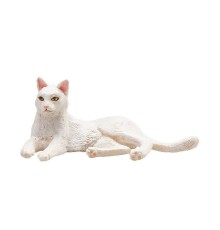 Фигурка KONIK Кошка, белая (лежащая)