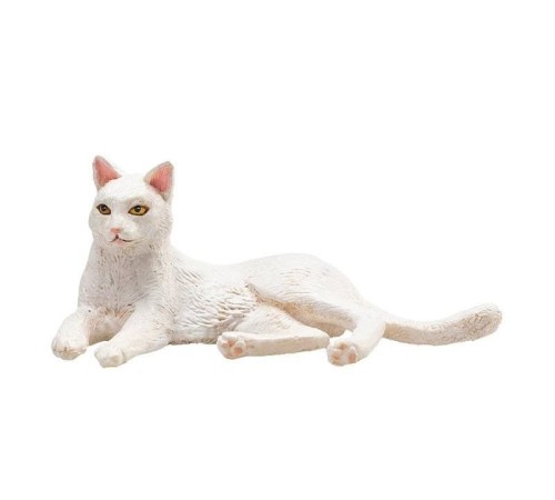 Фигурка KONIK Кошка, белая (лежащая)