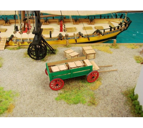 Сборная картонная модель Shipyard телега (№69), 1/72