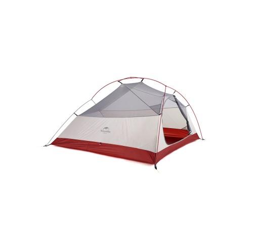 Палатка Naturehike Cloud Up NH18T030-T 20D трехместная сверхлегкая с ковриком, светло-серый, 6927595730614