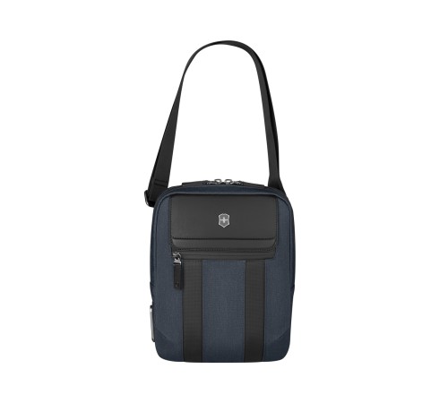 Сумка через плечо VICTORINOX Architecture Urban 2 Crossbody Bag,синий, полиэстер/кожа, 9x22x28 см,6л