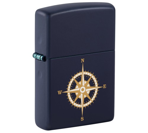 Зажигалка ZIPPO с покрытием Navy Matte, латунь/сталь, синяя, матовая, 38x13x57 мм