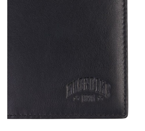 Визитница KLONDIKE Claim, натуральная кожа в черном цвете, 8 х 1,5 х 10,5 см