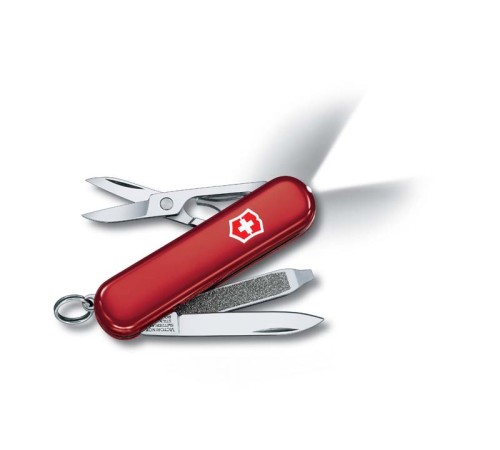 Нож-брелок VICTORINOX Swiss Lite, 58 мм, 7 функций, красный