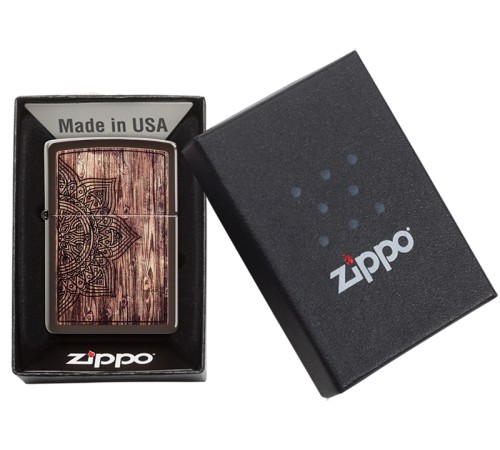 Зажигалка ZIPPO Classic с покрытием Brown Matte, латунь/сталь, коричневая, матовая, 38x13x57 мм