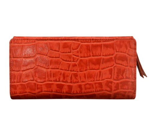 Кошелёк Cross Bebe Coco, кожа наппа фактурная, цвет красный/бежевый, 19,5 х 10,5 х 3 см