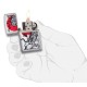 Зажигалка ZIPPO Asian Tiger с покрытием Brushed Chrome, латунь/сталь, серебристая, 38x13x57 мм