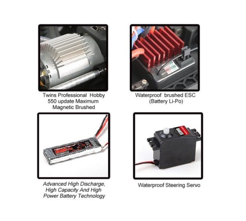 Радиоуправляемый монстр Remo Hobby MMAX PRO (красный) Li-Po 4WD 2.4G 1/10 RTR
