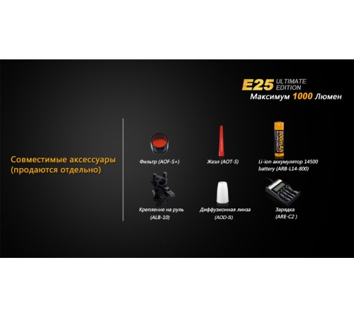 Фонарь Fenix E25UE Cree XP-L V5, E25XPLV5