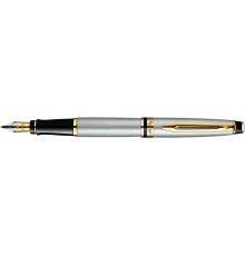 Перьевая ручка Waterman Expert Steal GT. Перо - нержавеющая сталь, детали дизайна: позолота 23К.