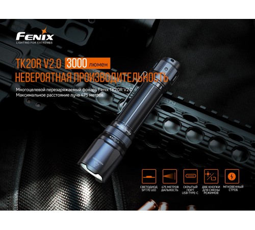 Фонарь Fenix TK20R  V2.0, TK20RV20