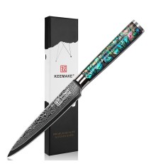 Нож универсальный из дамасской стали Keemake 5 Inch Utility Knife, разноцветный