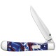 Нож перочинный ZIPPO Patriotic Kirinite Smooth Trapperlock, 105 мм, синий + ЗАЖИГАЛКА ZIPPO 207