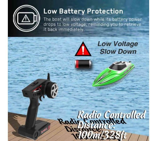 Радиоуправляемый катер Volantex RC Vector S чёрный Brushless 2.4G LiPo RTR