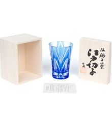 Стакан TAJIMA GLASS Звездные грани 240 мл, голубой