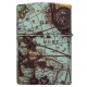 Зажигалка ZIPPO Compass Design с покрытием 540 Matte, латунь/сталь, разноцветная, 38x13x57 мм