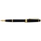Перьевая ручка Cross Bailey Light Polished Black Resin and Gold Tone, перо F